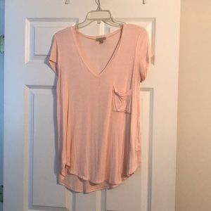 Anthropologie Bordeaux light pink short sleeve