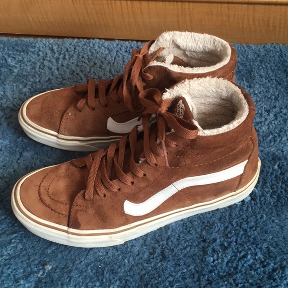 white vans with fur inside