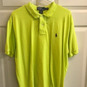 AMAZING!!! Ralph Lauren XL Polo Lime w/ Navy horse