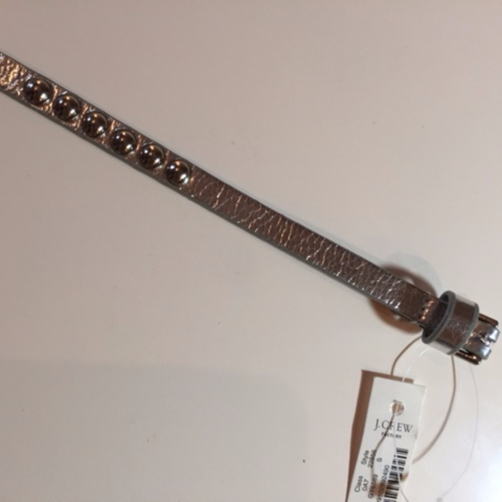 NWT silver studded thin small Jcrew factory belt
