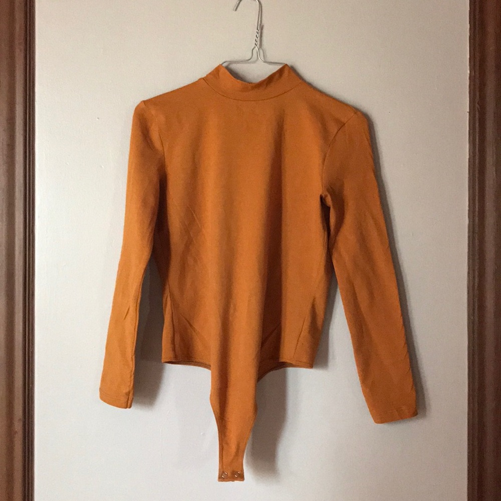 American Apparel Mock Neck Cutout Bodysuit