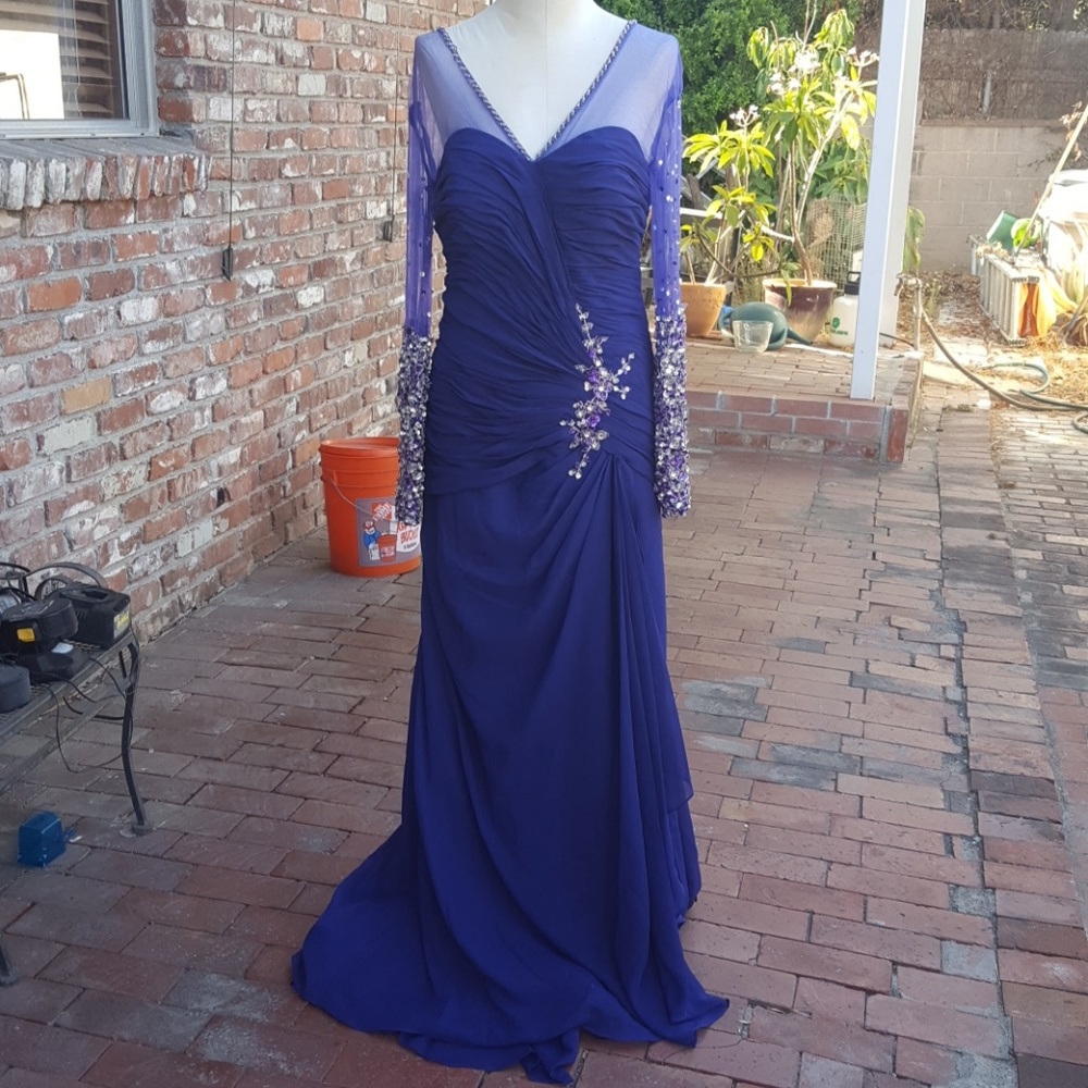 Gorgeous purple heavily beaded gown