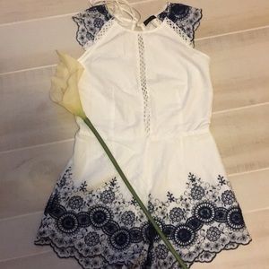 Navy and white romper!