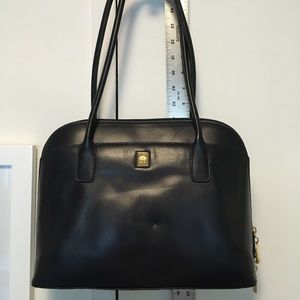 Genuine Navy Leather shoulder bag