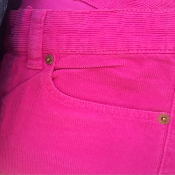 J. Crew hot pink corduroy velvet denim - Picture 2 of 2