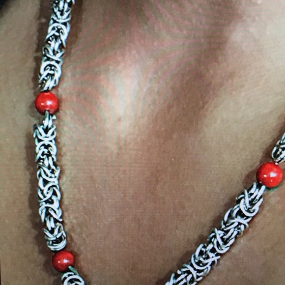 Sterling Silver Coral Weave Necklace