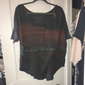 oversized free people vintage graphic t-shirt
