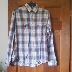 GAP men's plaid long sleeve button up - small