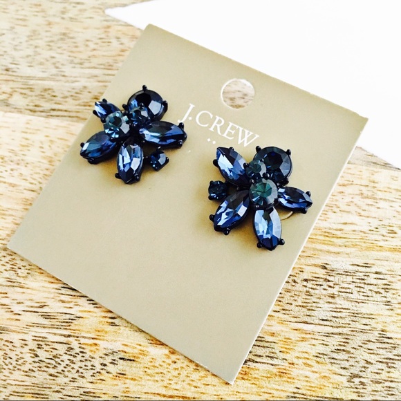 J. Crew Jewelry - J. CREW Floral Studs Navy
