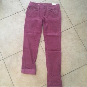 Loft light Magenta corduroy velvet denim