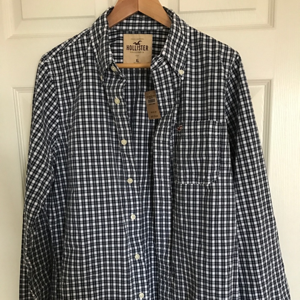 Hollister men Plaid shirt. Brand New Size XL