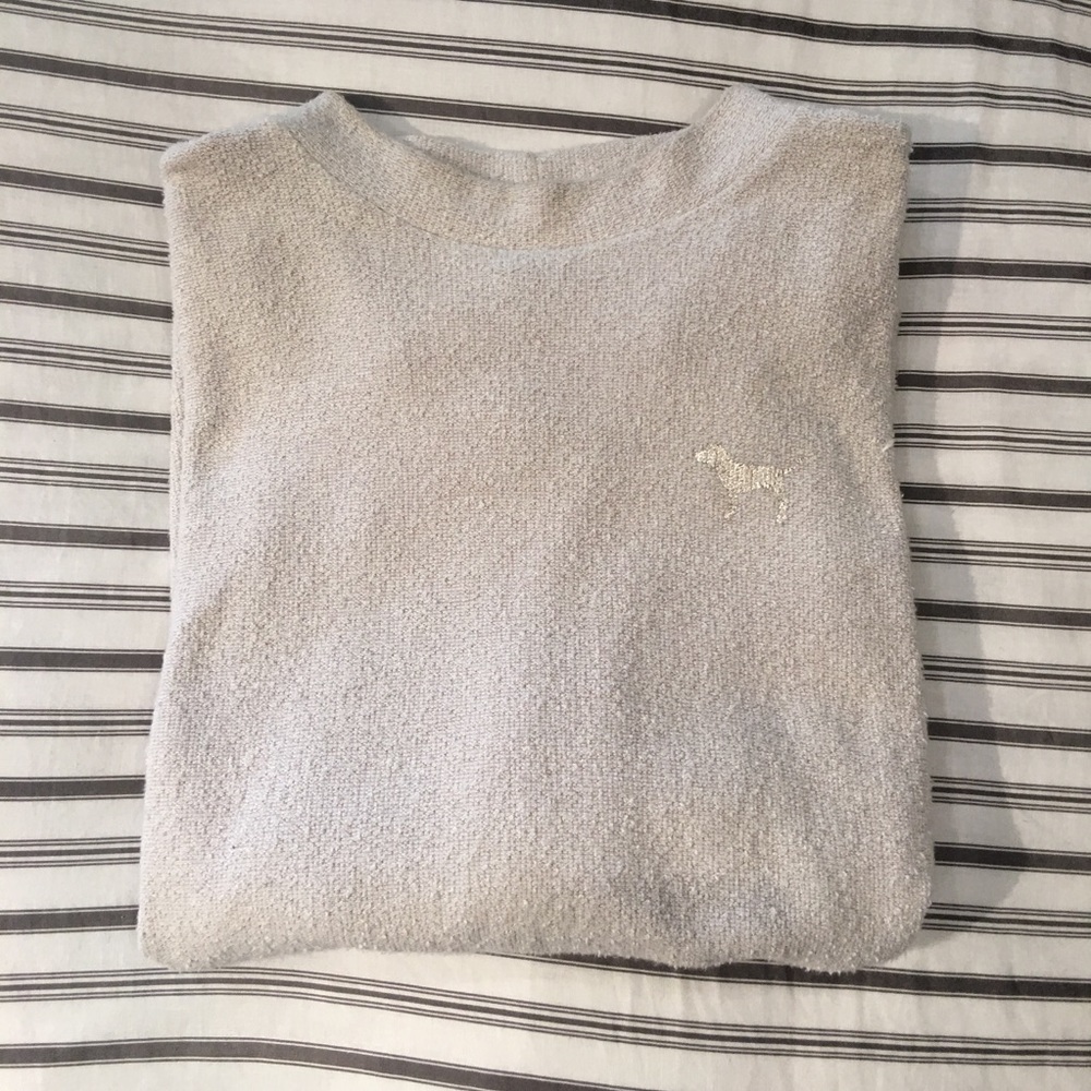 VS Pink Mock Neck Sweater