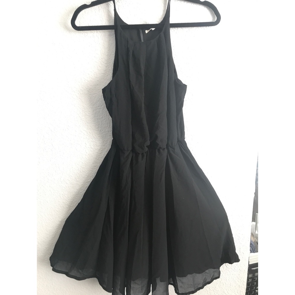 Francesca's black high neck dress