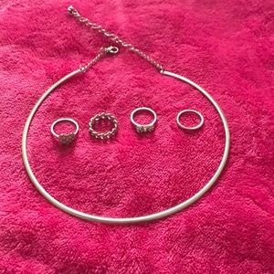 Silver Chocker &. Ring Bundle ❕✨