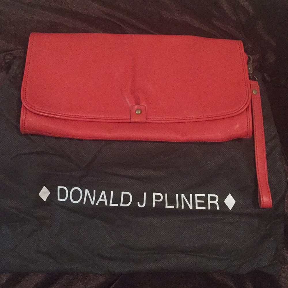 Donald J Pliner Leather Clutch