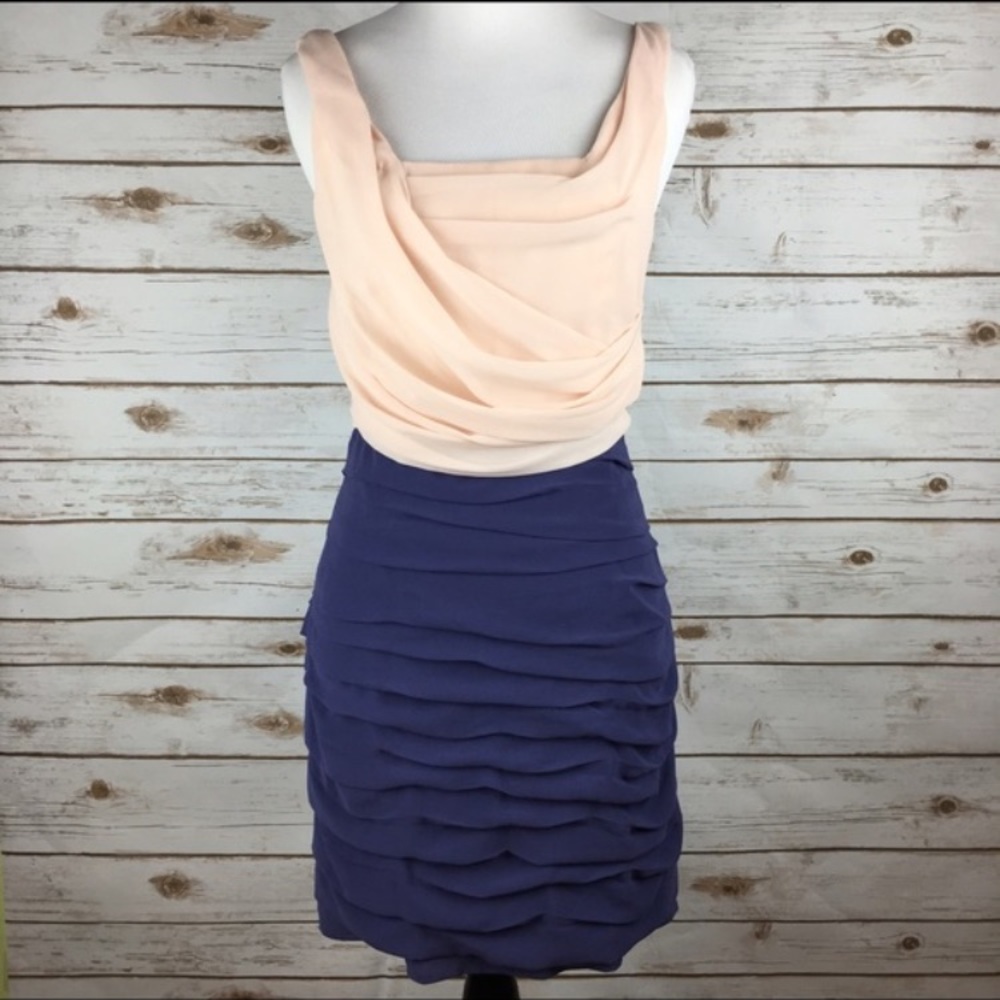 Express ruched color block party dress SZ 10