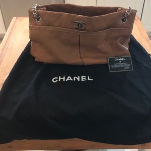 Authentic Chanel pleated tote