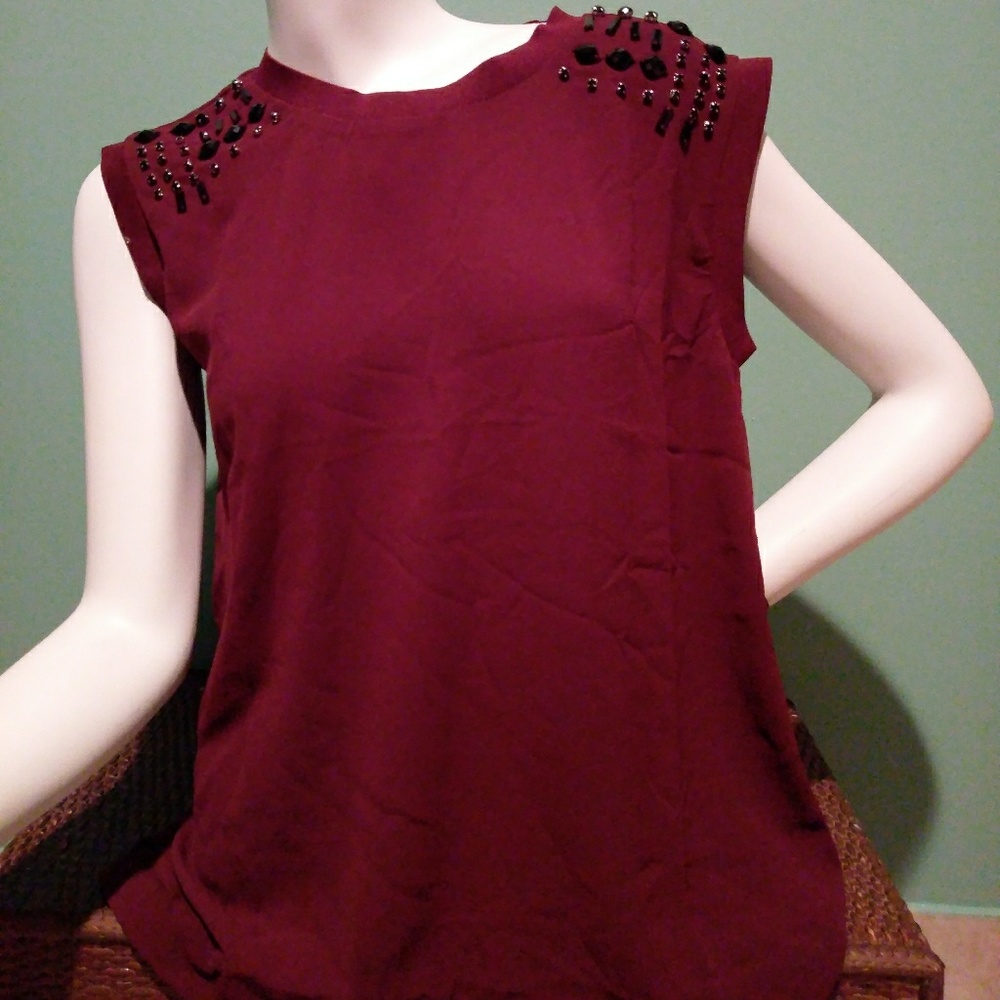 Burgundy blouse