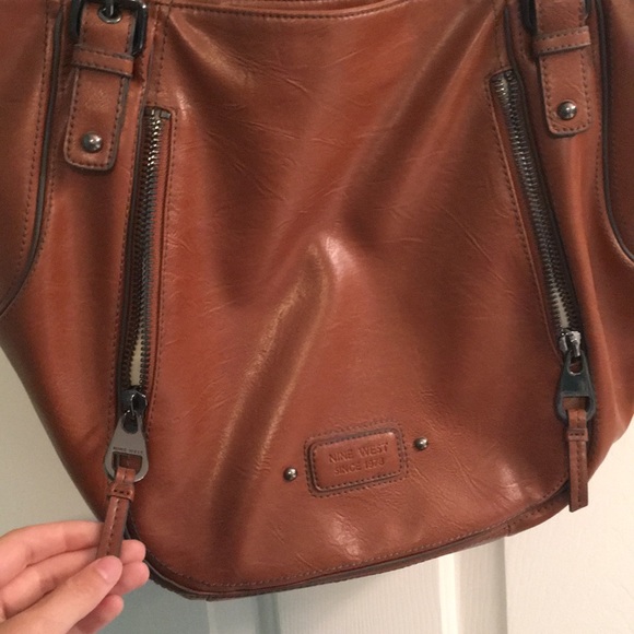 Nine West Brown Leather Shoulder Bag - Picture 3 of 5