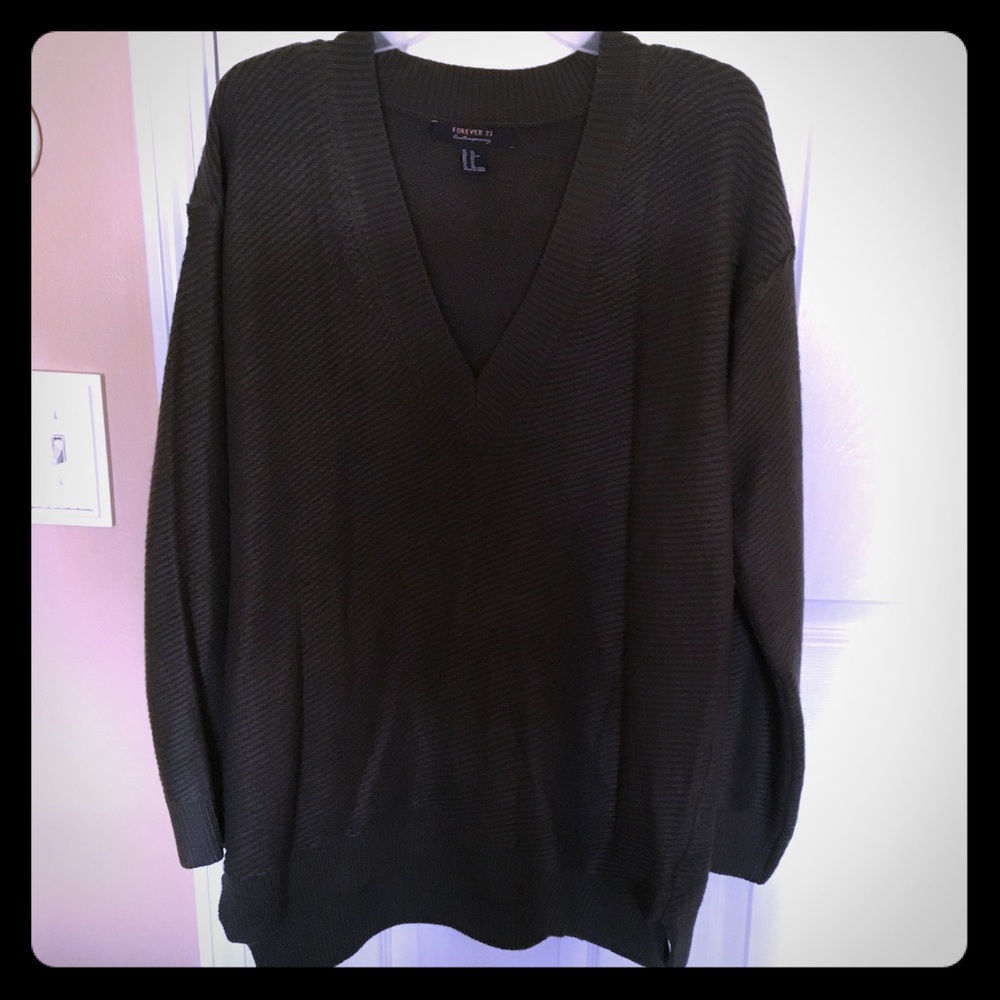 F21 Vneck Pullover Cardigan