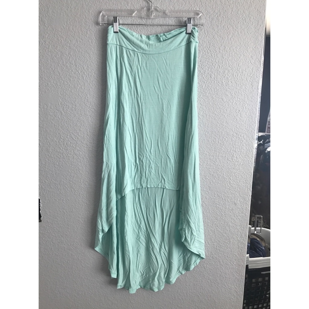 Aqua high low skirt