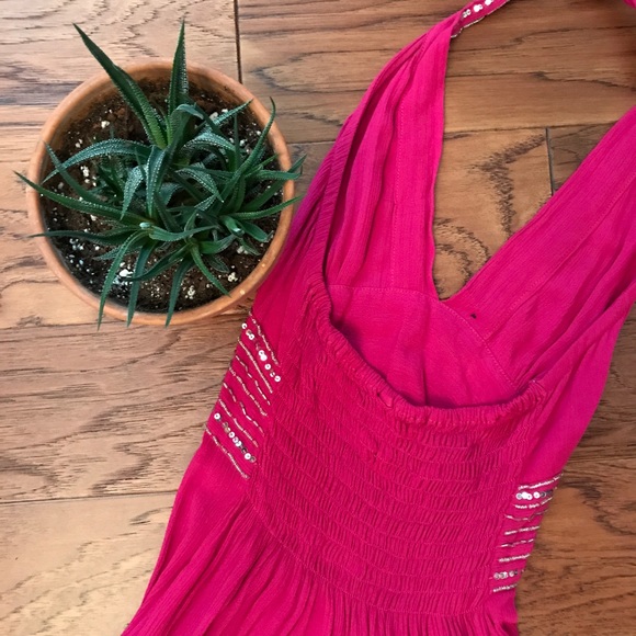 Lotus - Halter Pink Dress - Picture 2 of 6