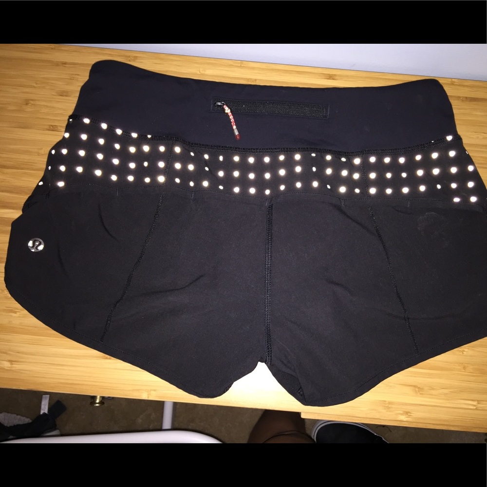 lululemon reflective dot speed shorts
