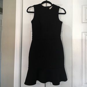 LOFT black fit and flare dress