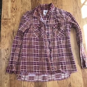 Plaid button up flannel! On hold