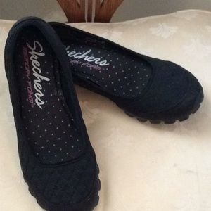 Skechers Black Flat with memory foam, Size 8