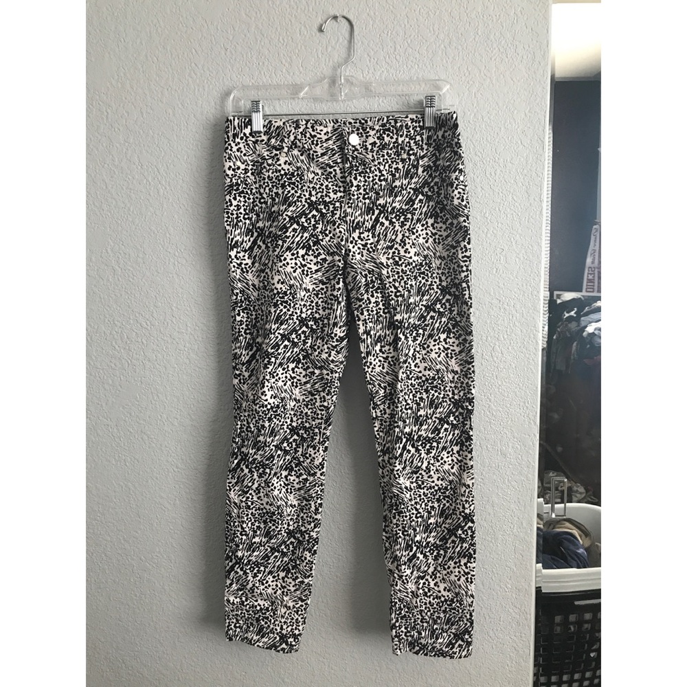 Black and white patterned pants
