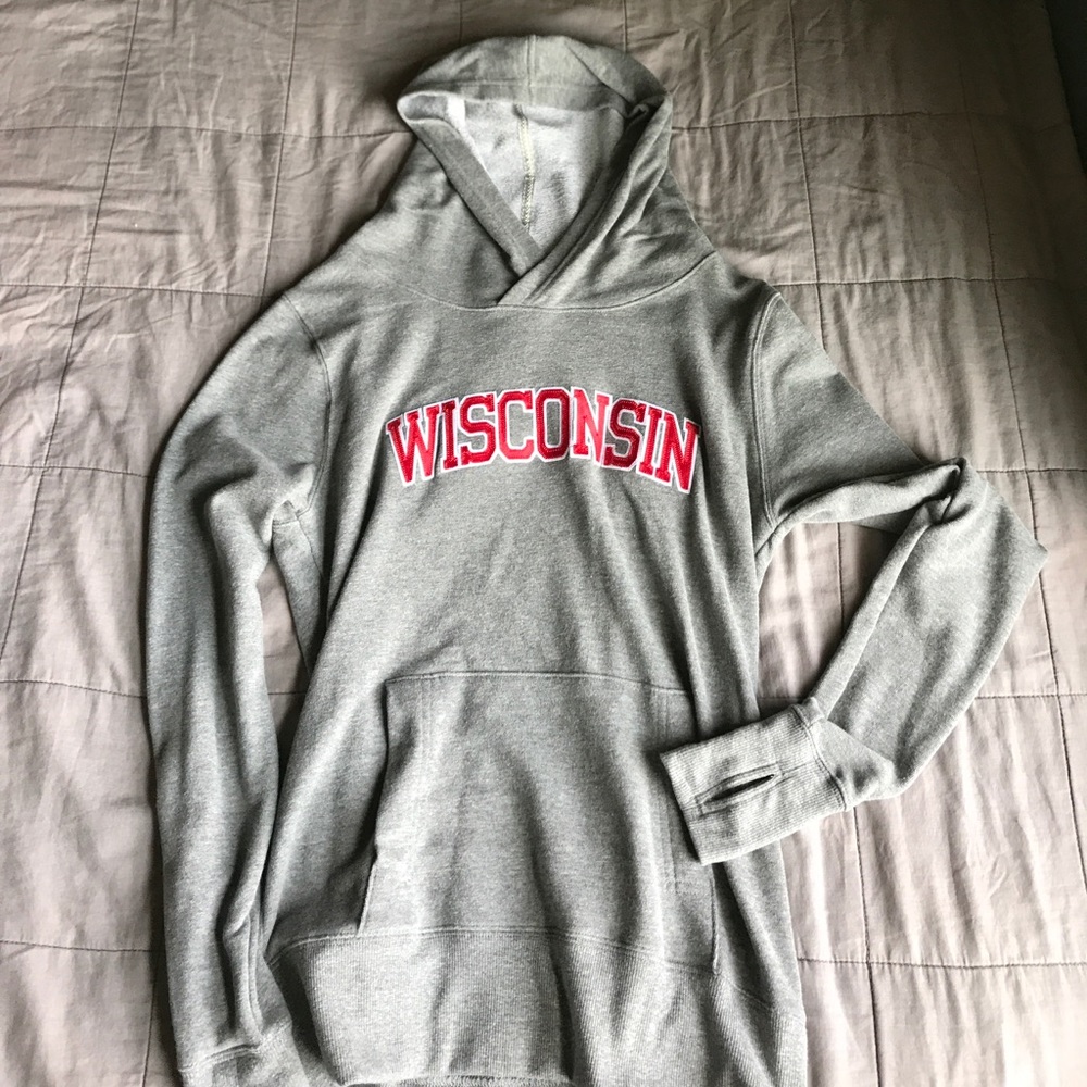 Gray Wisconsin Badgers Hoodie