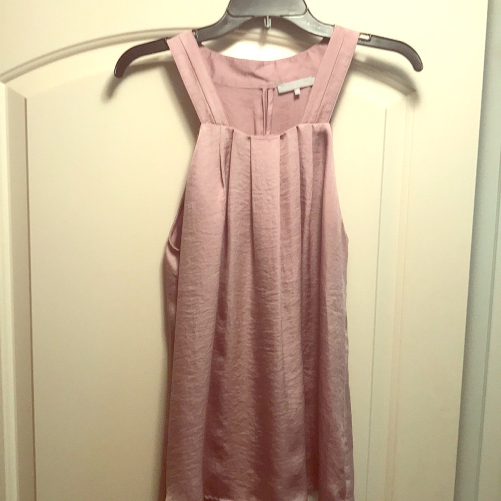 Lavender satin high neck top