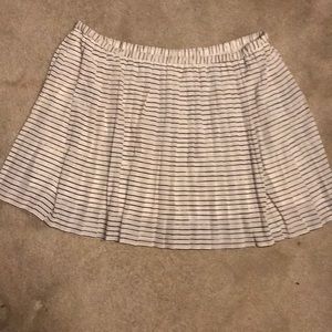 White pleated skirt