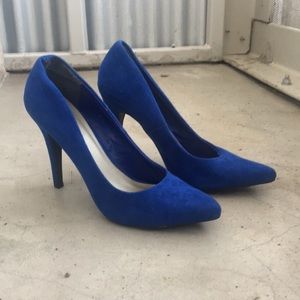 Pointed Blue suede Forever 21 Heels