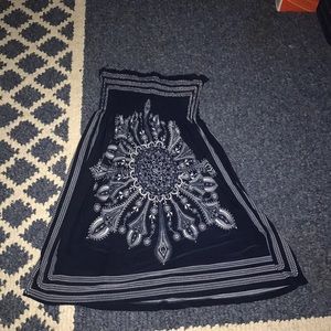 Navy blue and white dress