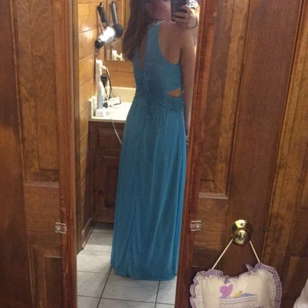 Beautiful Aqua Hoco/Prom Dress