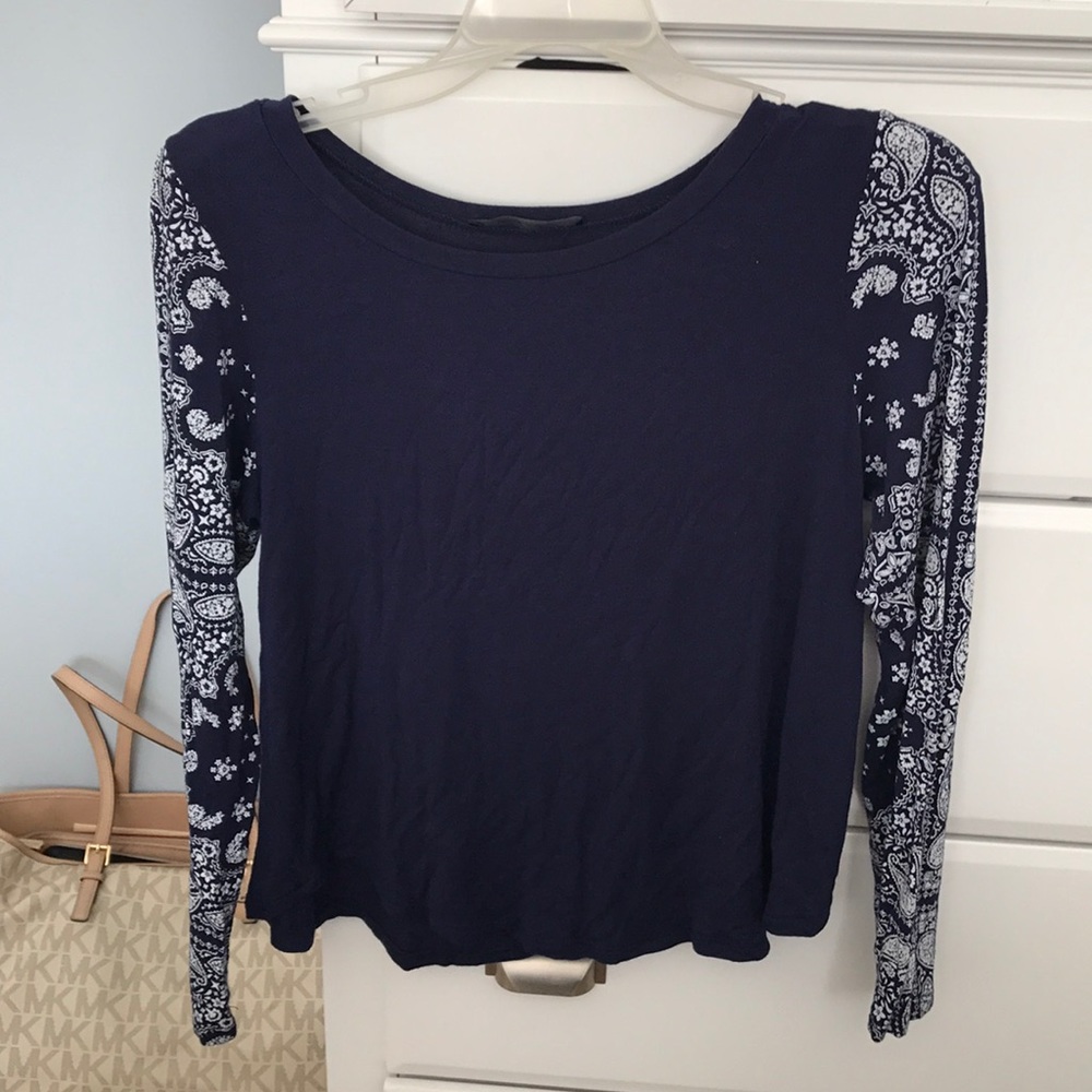 Tobi (honey punch brand) dark blue shirt