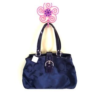 Coach Handbag Soho Navy Blue Authentic (New Tag)