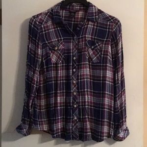 Torrid plaid button down shirt