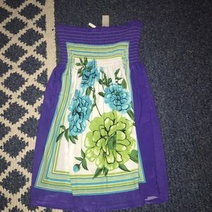 Purple white green top