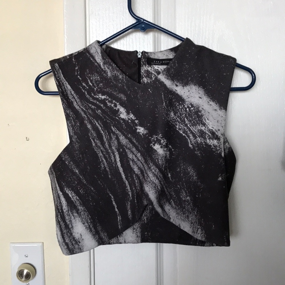 Zara cross front crop top