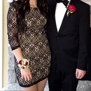 Midnight Doll Lace Two-Tone Dress