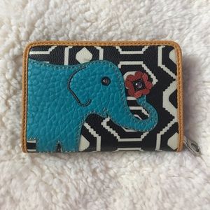 Small Wallet with Elephant Design