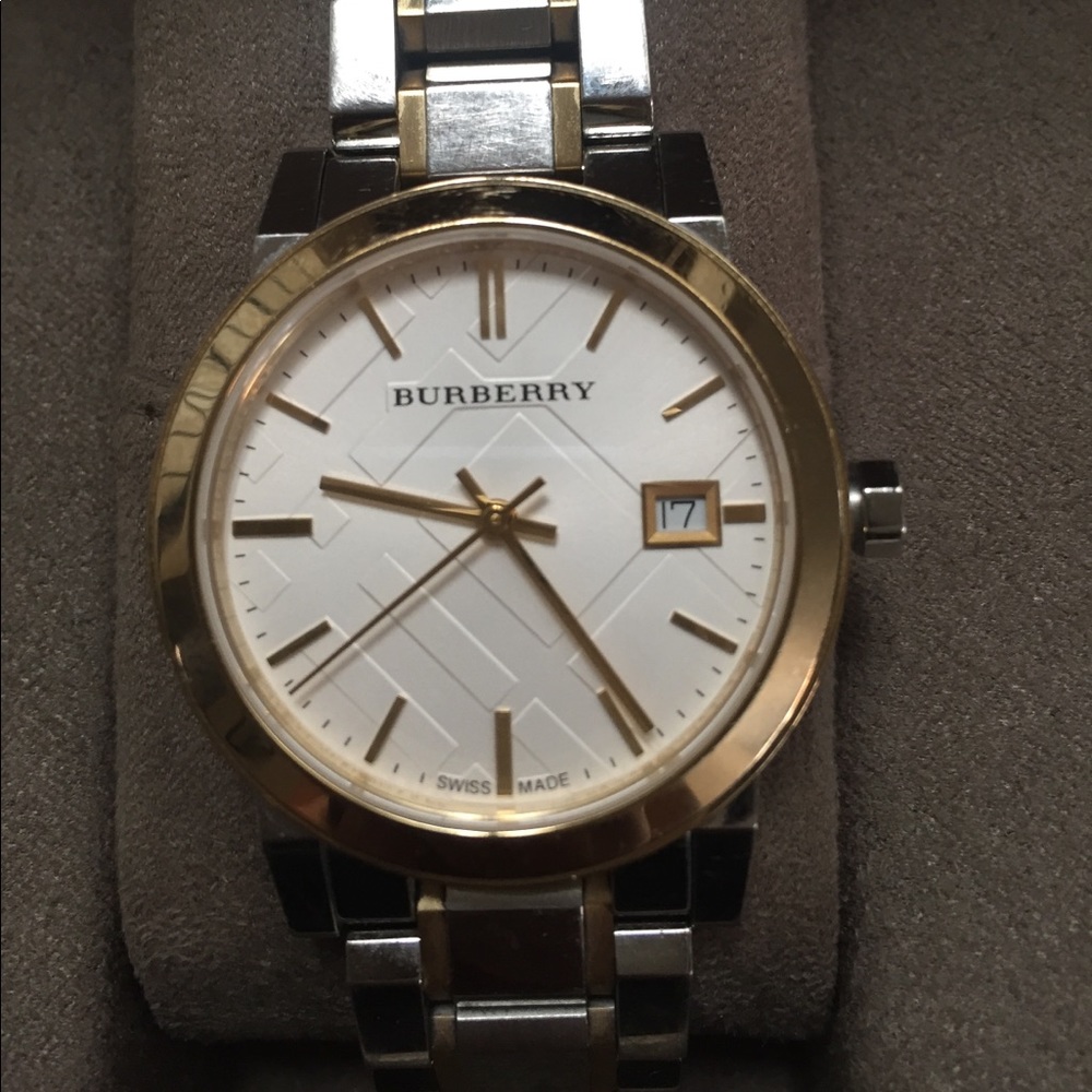 Burberry two tone watch