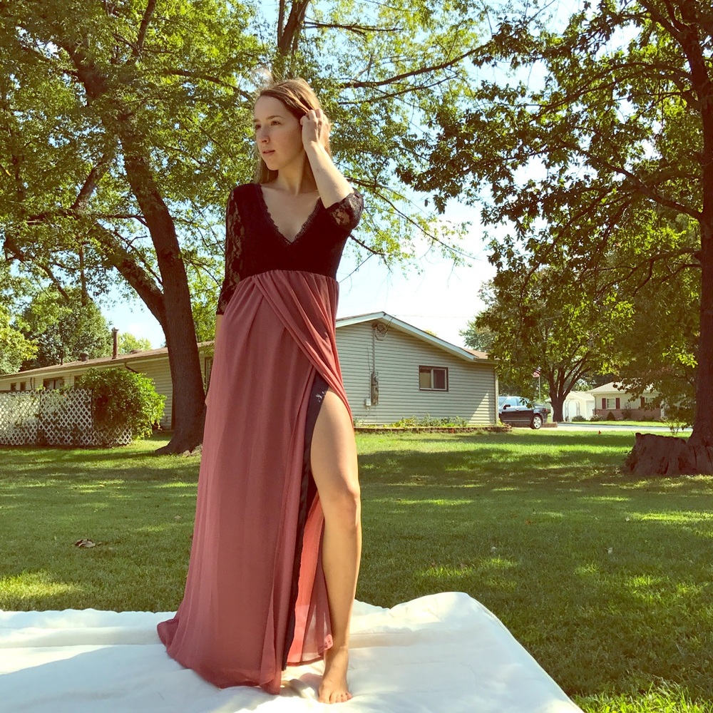 Beautiful Handmade Lace Sheer Gown