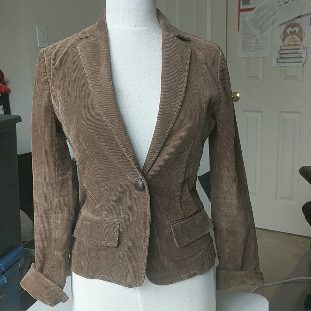J. Crew Brown Courduroy Blazer Size 0