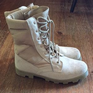 Urban Outfitters Camel Combat Boots