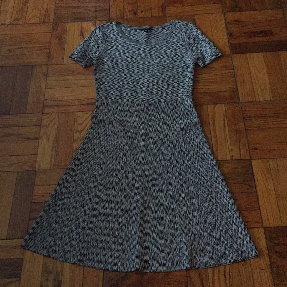 Black and white Ann Taylor a line dress