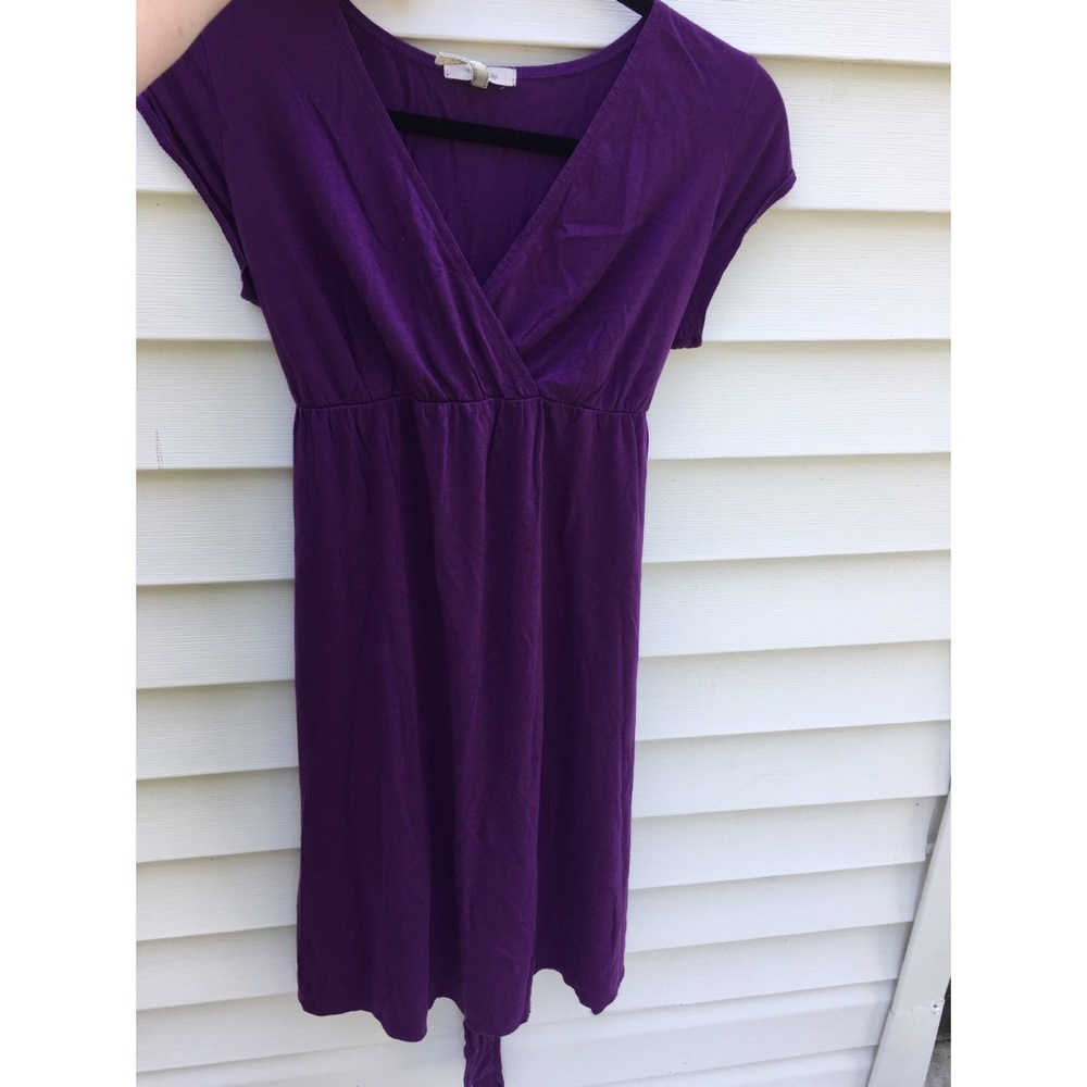 Adorable Dark Purple Maternity Dress